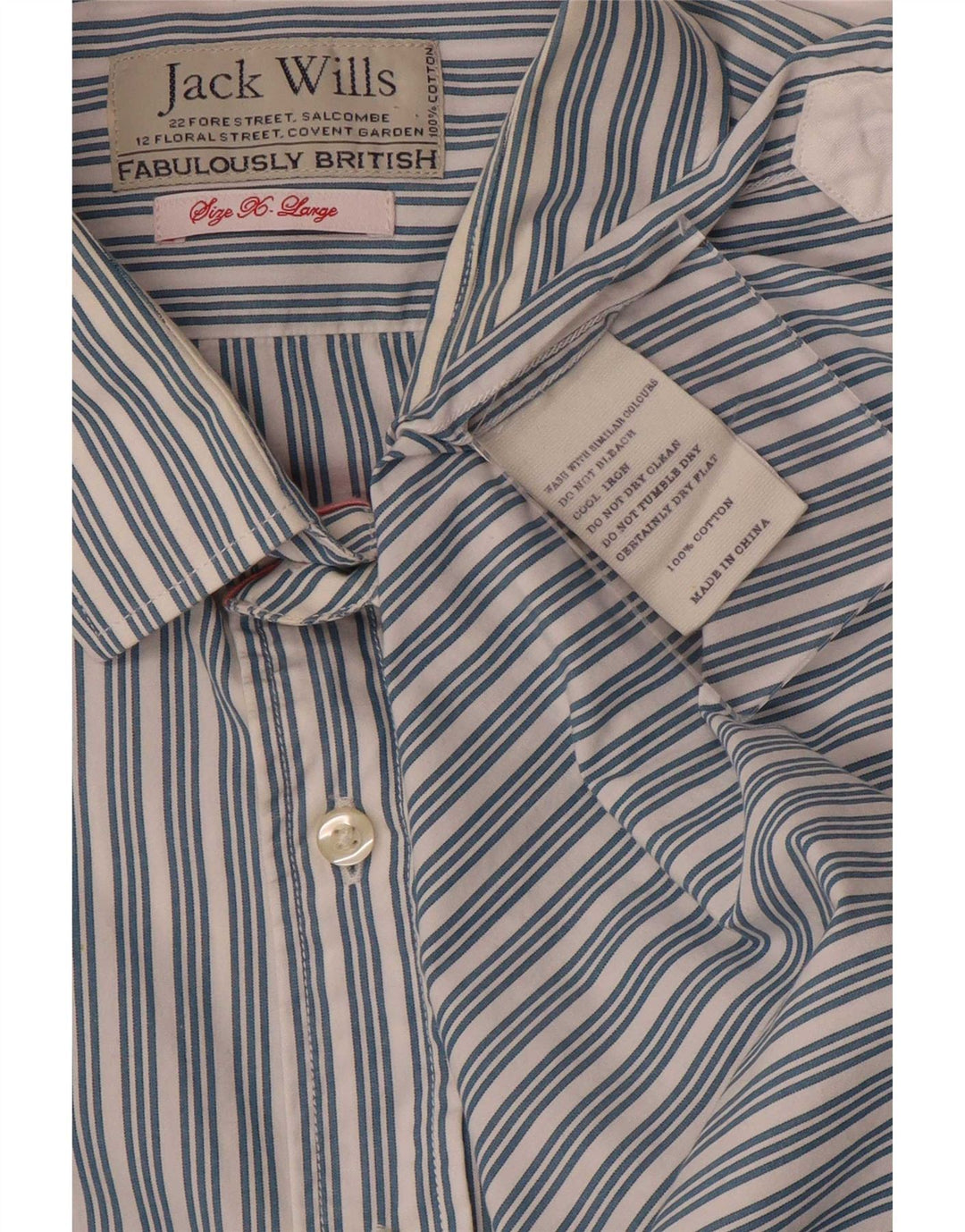 Jack Wills Herre formel skjorte XL blå stribet bomuld