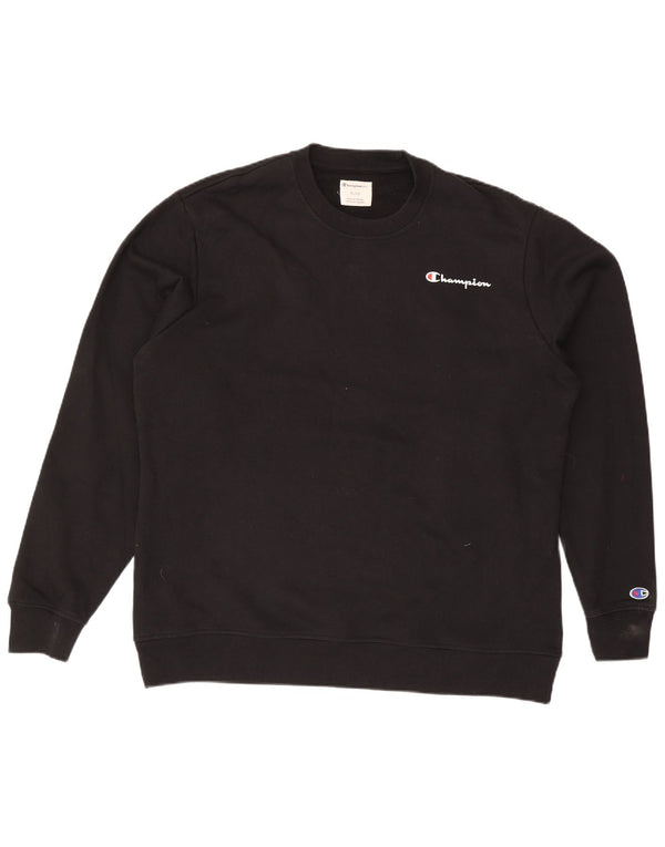Champion Herre Sweatshirt Jumper XL Sort Bomuld