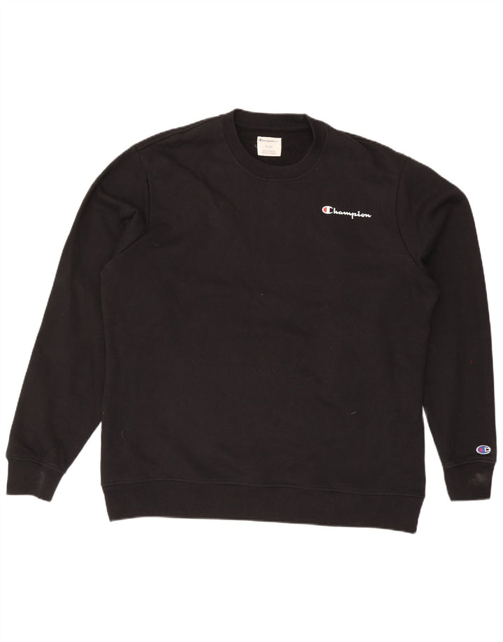 Champion Herre Sweatshirt Jumper XL Sort Bomuld