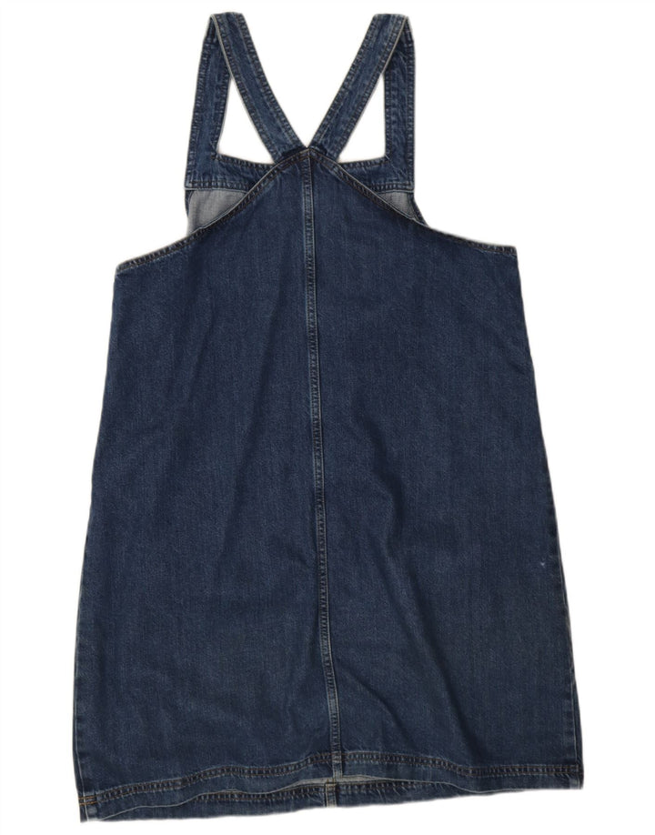 Fat Face Dame Denim Dungaree Dress UK 14 Large Blue