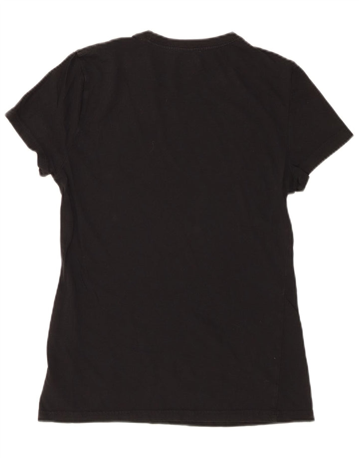 Reebok Dame T-Shirt Top UK 8 Small Black Bomuld