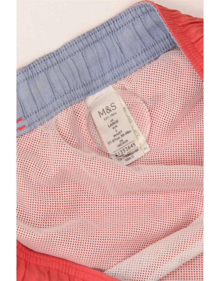 Marks & Spencer Badeshorts til mænd store lyserøde bomuld