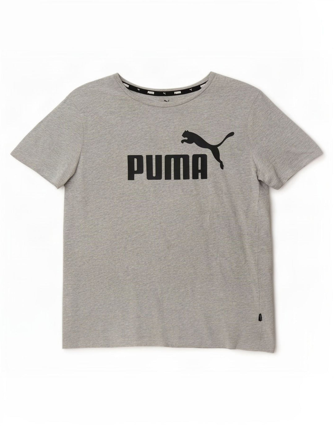 Puma grafisk t-shirt top til kvinder DK 14 mellemgrå flækket bomuld