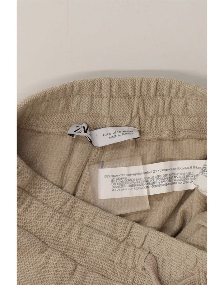 Zara Herre Sportshorts Små Beige Bomuld