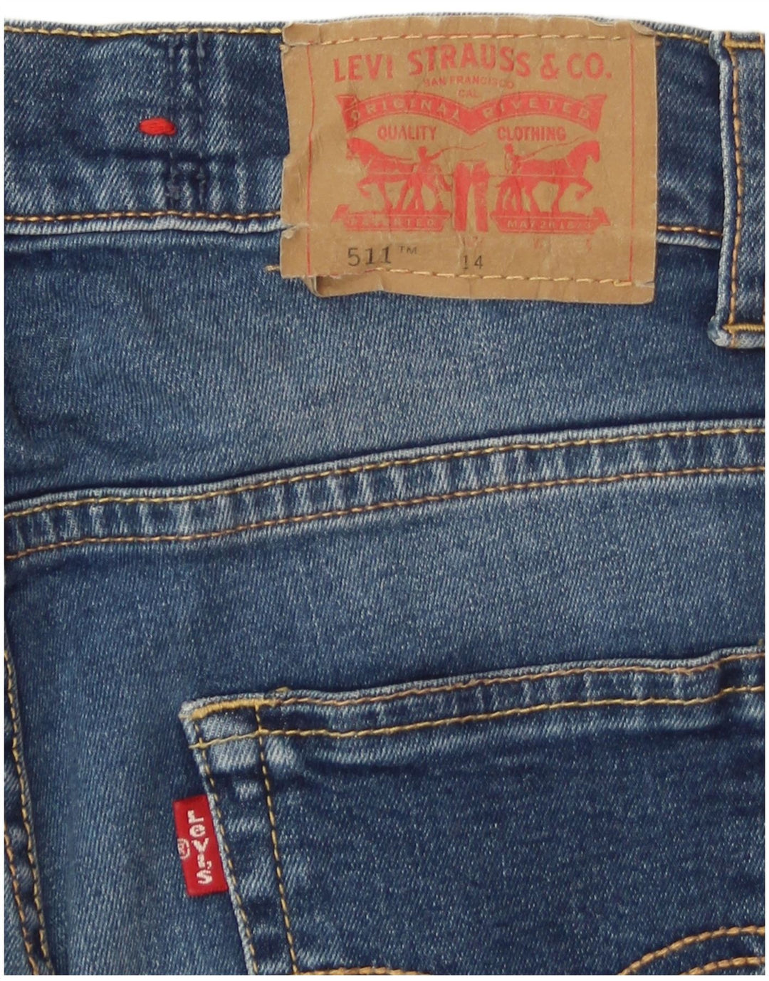 Levi's Boys 511 Slim Jeans 13-14 år W26 L29 Blå Bomuld
