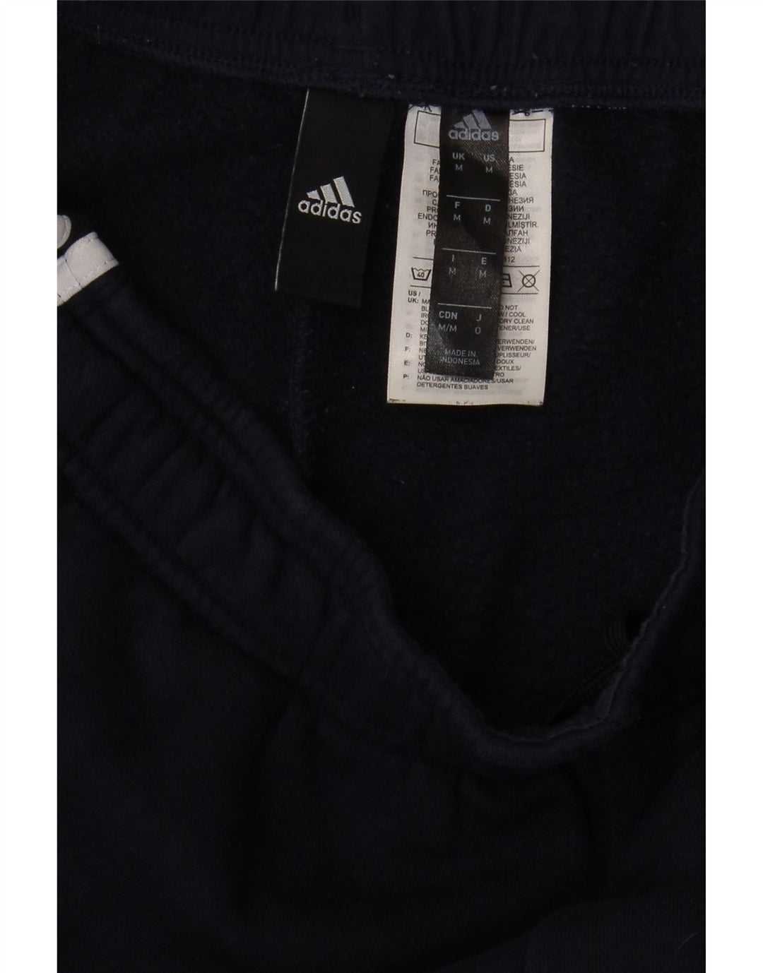 ADIDAS Mens Tracksuit Trousers Joggers Medium  Navy Blue Cotton Vintage Adidas and Second-Hand Adidas from Messina Hembry 