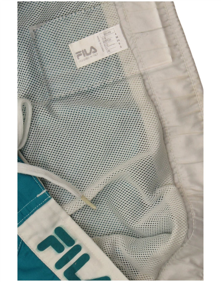 Fila Herre grafiske svømmeshorts Medium Blue Colourblock Polyester