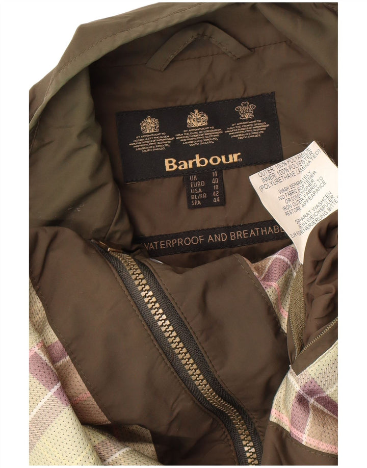 Barbour Womens Utility Jacket UK 14 Large Khaki Polyamid