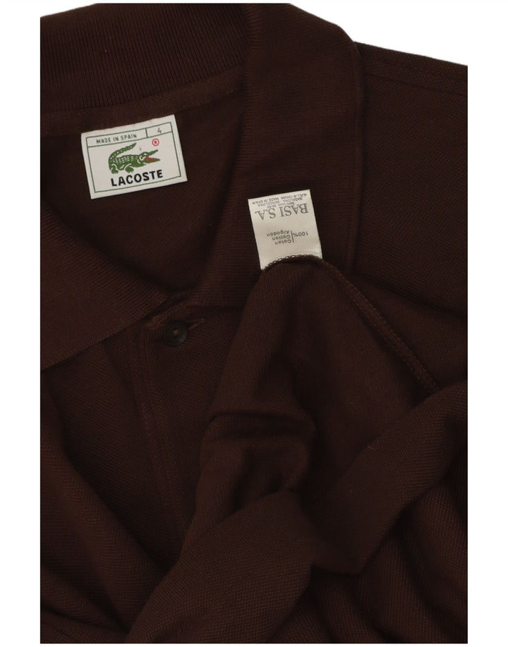Lacoste herre poloshirt størrelse 4 Medium brun bomuld