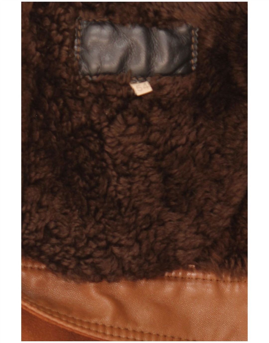 Vintage Herre Shearling Jacket IT 54 2XL Brun