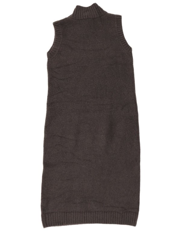 Zara Dame Ærmeløs Jumper Dress UK 14 Medium Grå