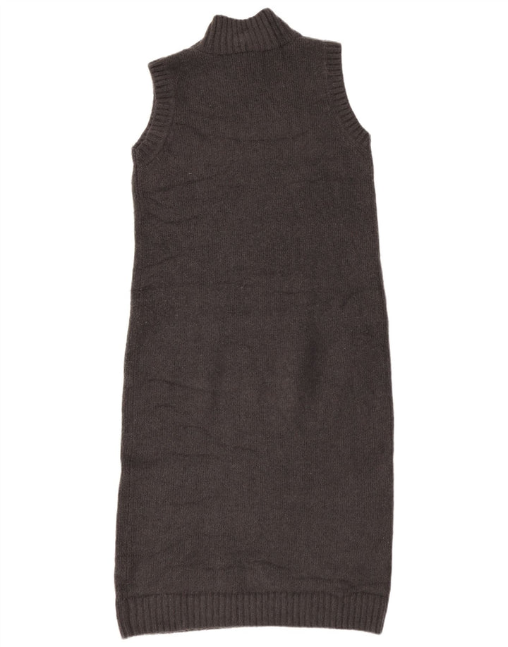 Zara Dame Ærmeløs Jumper Dress UK 14 Medium Grå