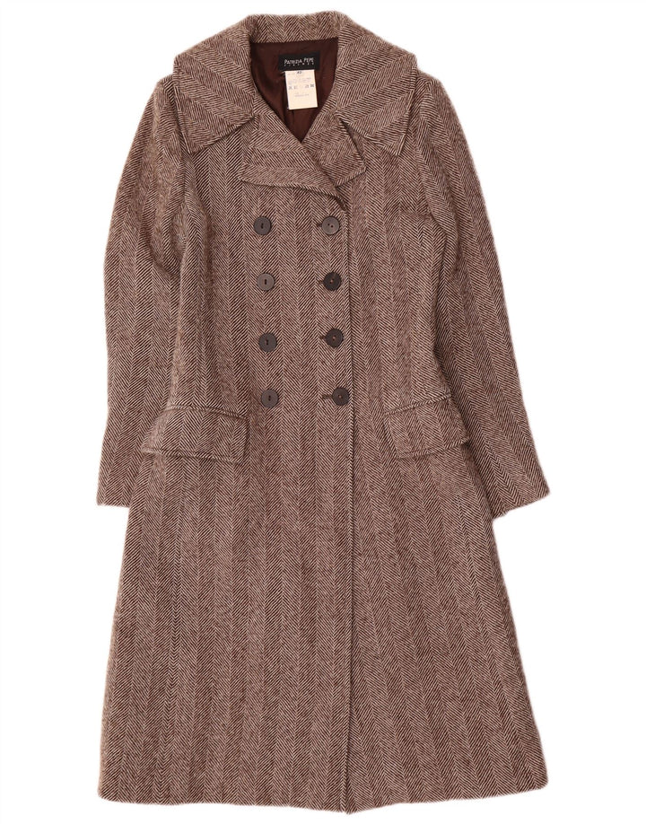 Patrizia Pepe Dame Dobbeltradet Frakke IT 42 Medium Brun Sildeben