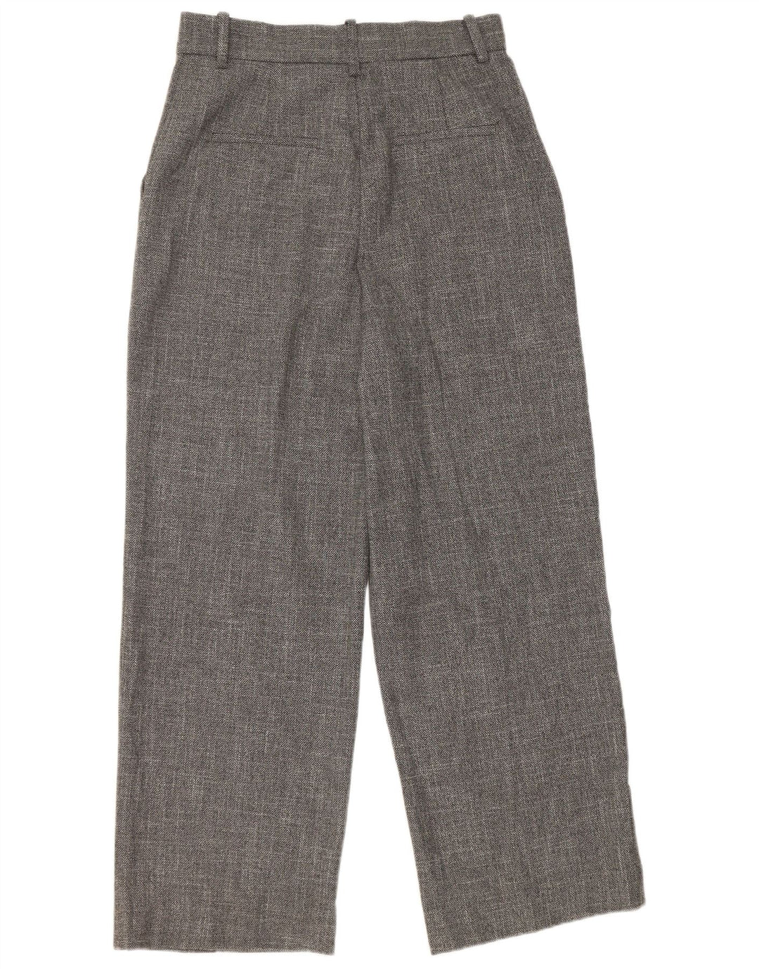 Zara kvinders højtaljede brede ben Casual bukser mellemgrå polyester