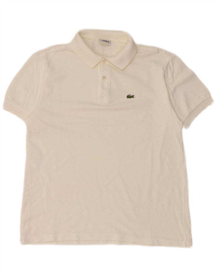 LACOSTE drenge poloshirt 15-16 år hvid bomuld