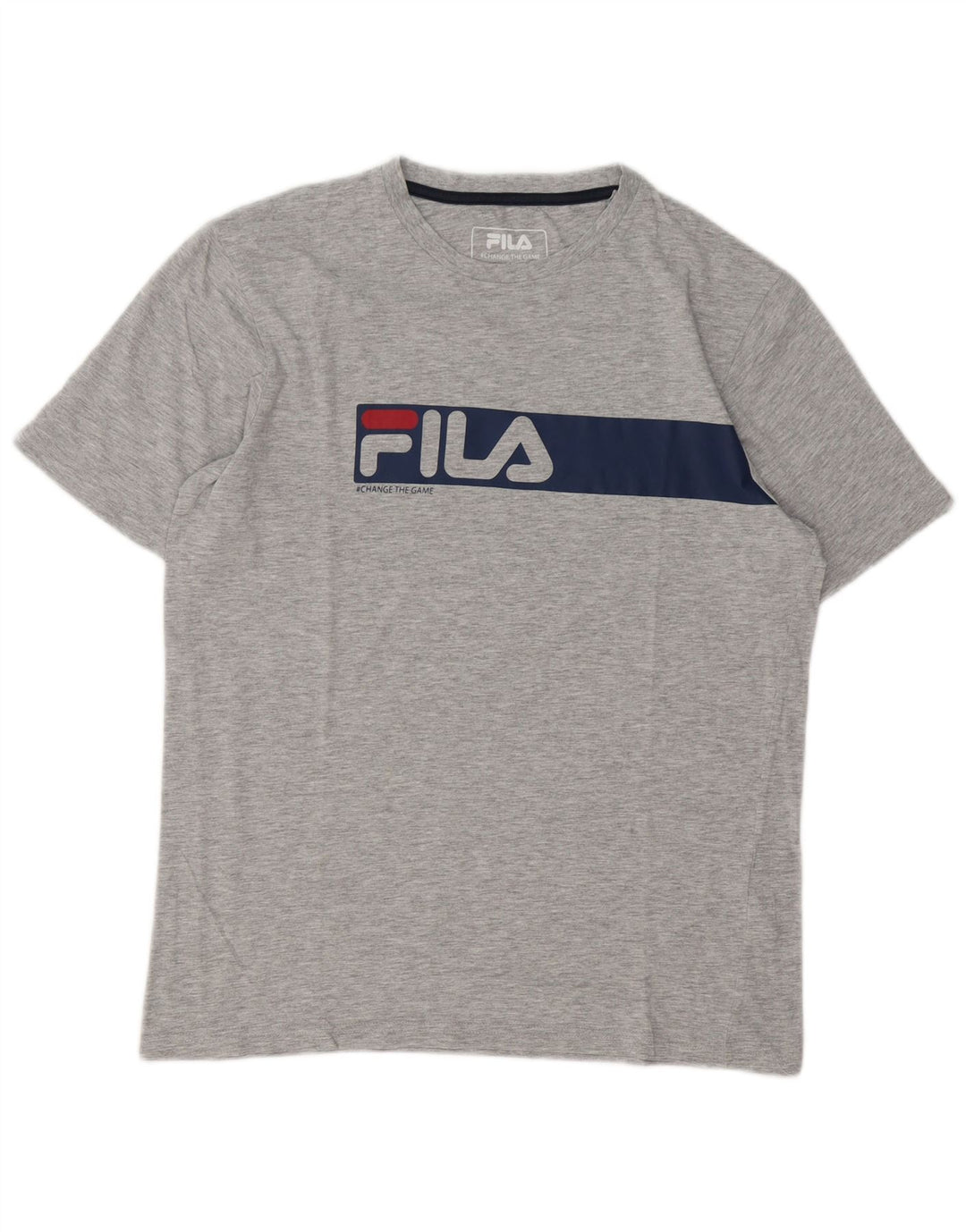 Fila Herre grafisk T-shirt Top Medium Grey Flecked Bomuld