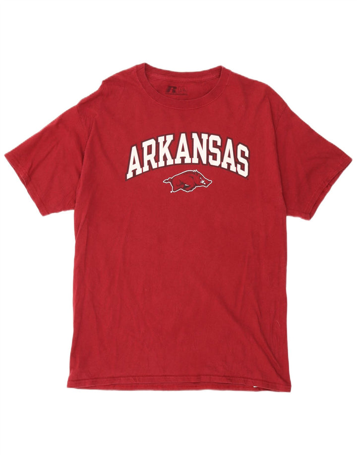 Russell Athletic Herre Arkansas Razorbacks Grafisk T-Shirt Top Stor Rød