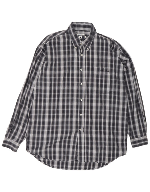 SCOTCH & SODA Herreskjorte Stor marineblå ternet bomuld Classic