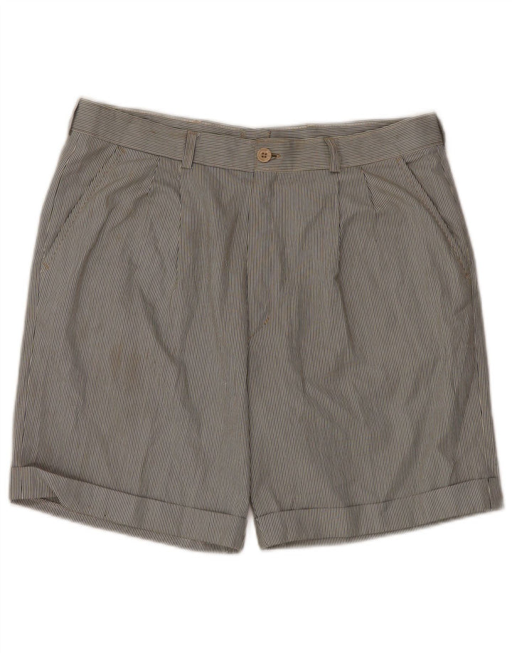 VINTAGE Herre Pegged Chino Shorts IT 52 XL W34 Flerfarvet nålestribe