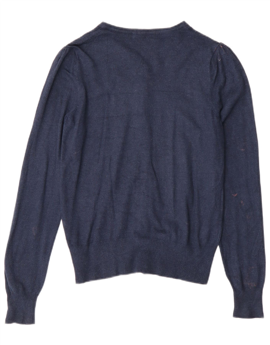 Marks & Spencer Dame Cardigan Sweater UK 10 Small Navy Blue Viscose