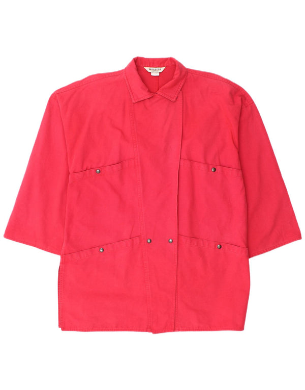 Marella Womens Oversized 3/4-ærmet Utility-jakke UK 12 Medium Rød