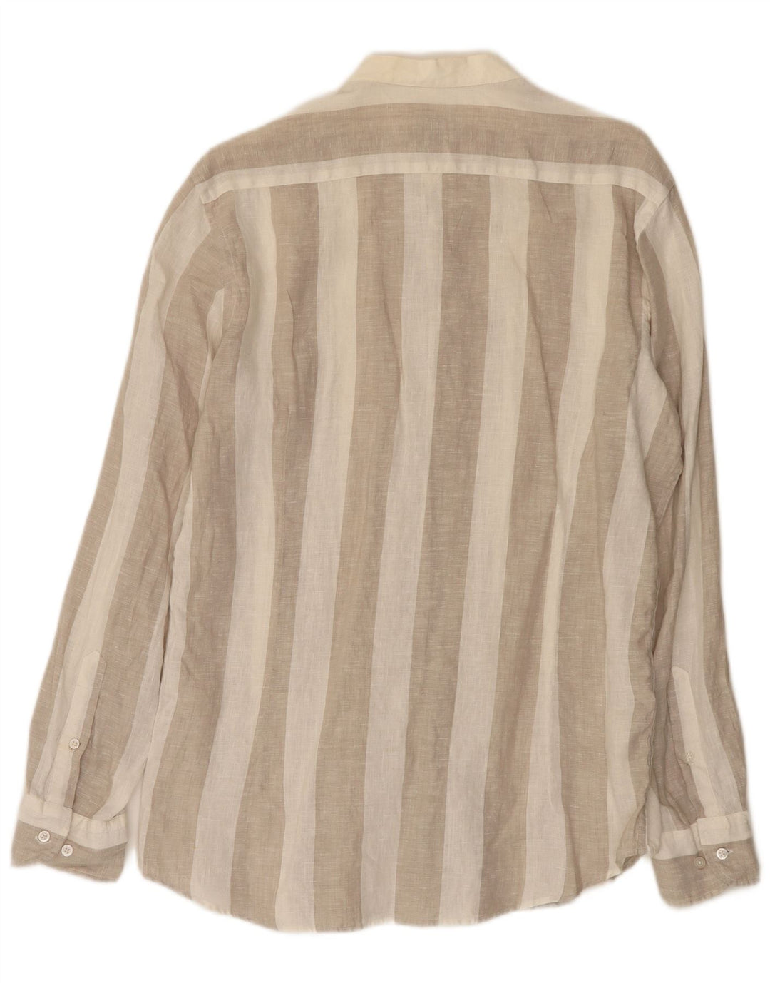 Massimo Dutti Herreskjorte Medium Beige Stribet hør