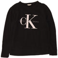CALVIN KLEIN JEANS Grafisk sweatshirt til mænd, lille sort bomuld
