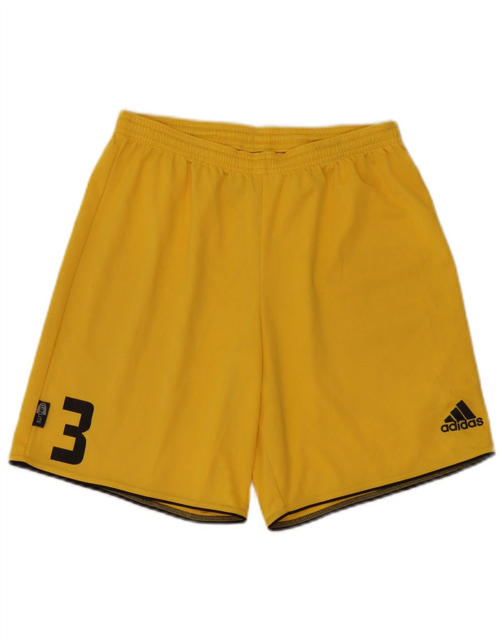 Adidas Herre Climalite Graphic Sports Shorts Medium Gul Polyester