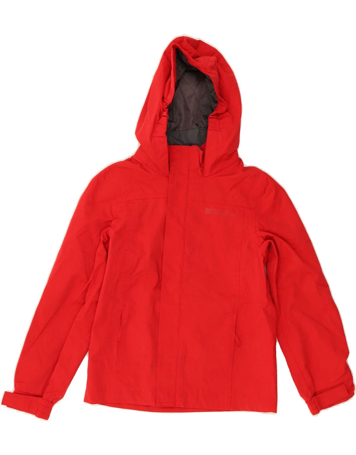 MOUNTAIN WAREHOUSE Boys Hooded Rain Jacket 7-8 Years Red Polyester Vintage Mountain Warehouse and Second-Hand Mountain Warehouse from Messina Hembry 