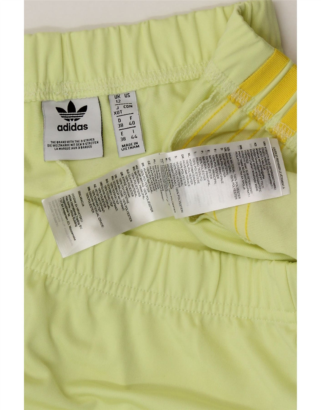 Adidas Sportsshorts til kvinder UK 12 Medium Gul Polyester
