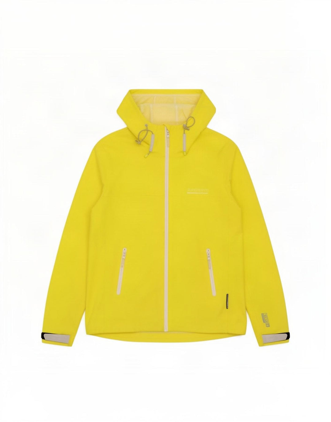 Superdry Regnjakke med hætte til kvinder UK 12 Medium Gul Polyester