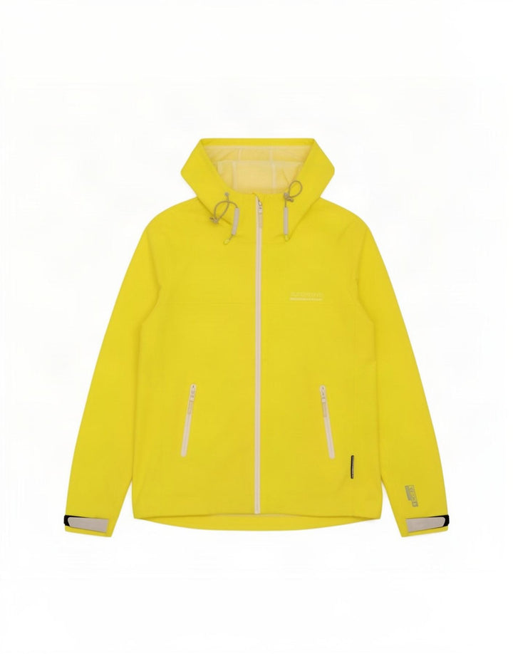 Superdry Regnjakke med hætte til kvinder UK 12 Medium Gul Polyester