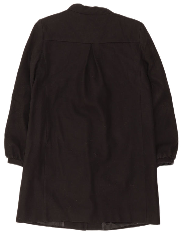 French Connection Dame Oversized Overfrakke UK 8 Small Black Virgin Wool