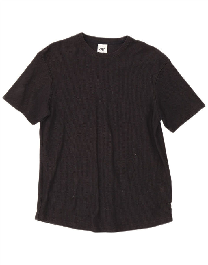 Zara Herre T-Shirt Top Medium Sort