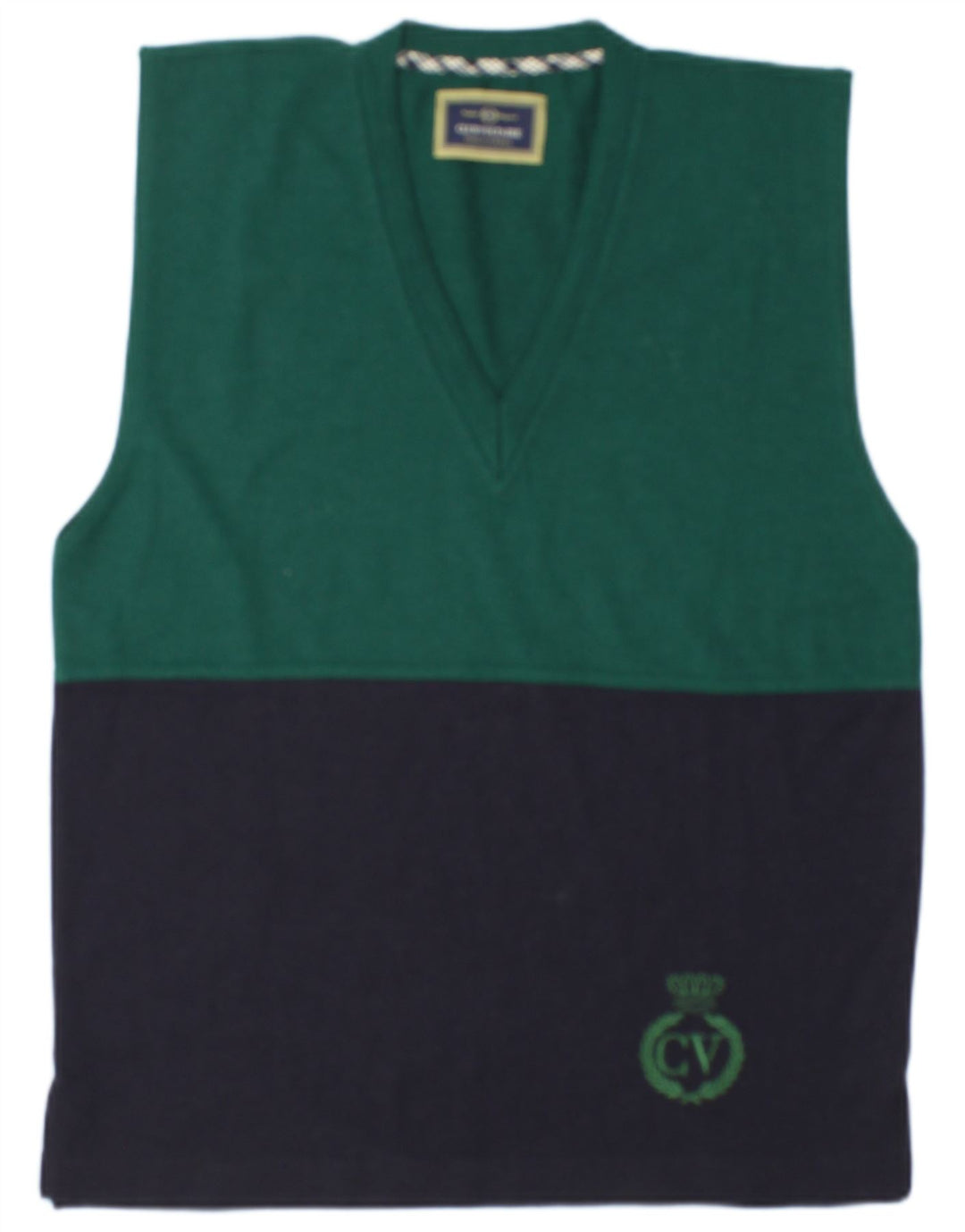 Club Voltaire Herrevest Tank Top Medium Grøn Colourblock Uld