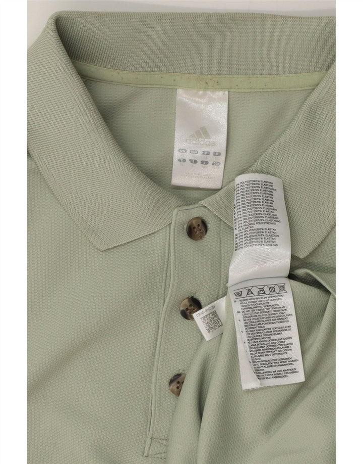 ADIDAS Poloshirt til mænd XL Grøn polyester