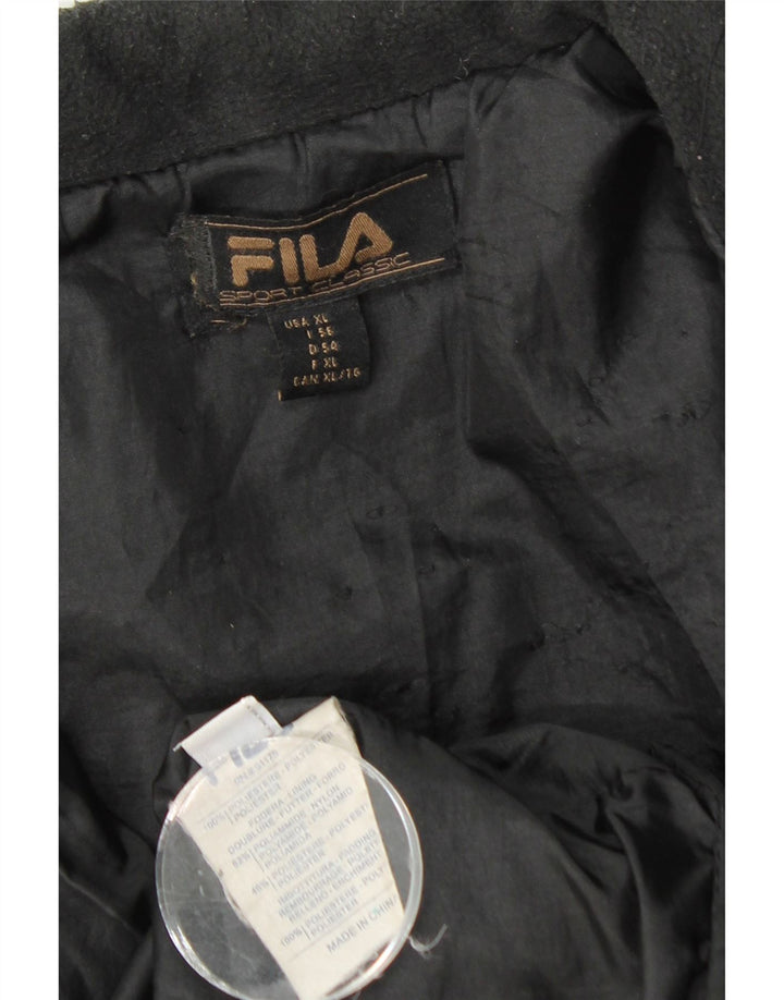 Fila Herre Polstret Jakke IT 56 3XL Sort Polyester