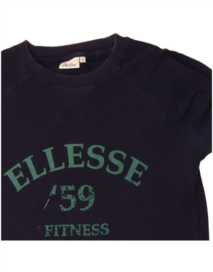 ELLESSE Herre grafisk top langærmet lille marineblå bomuld