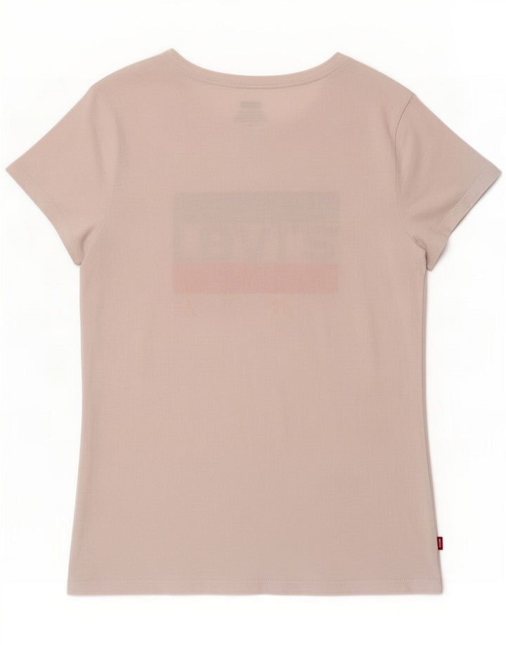 Levi's Grafisk T-shirt top til kvinder UK 12 Medium Hvid