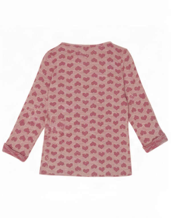 Oasis Womens 3/4-ærmet bådhalstrøje trøje UK 6 XS Pink Heart