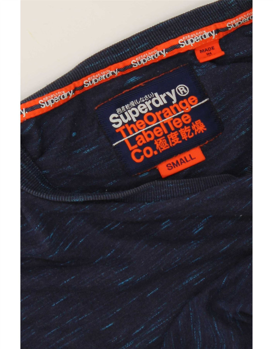 Superdry T-shirt top til mænd, lille marineblå flækket