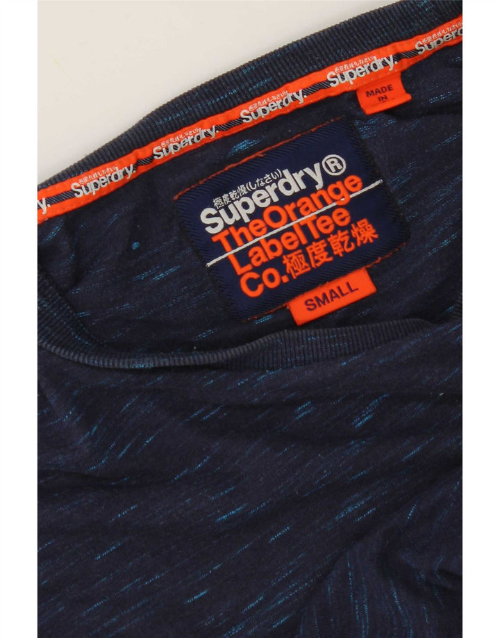 Superdry T-shirt top til mænd, lille marineblå flækket