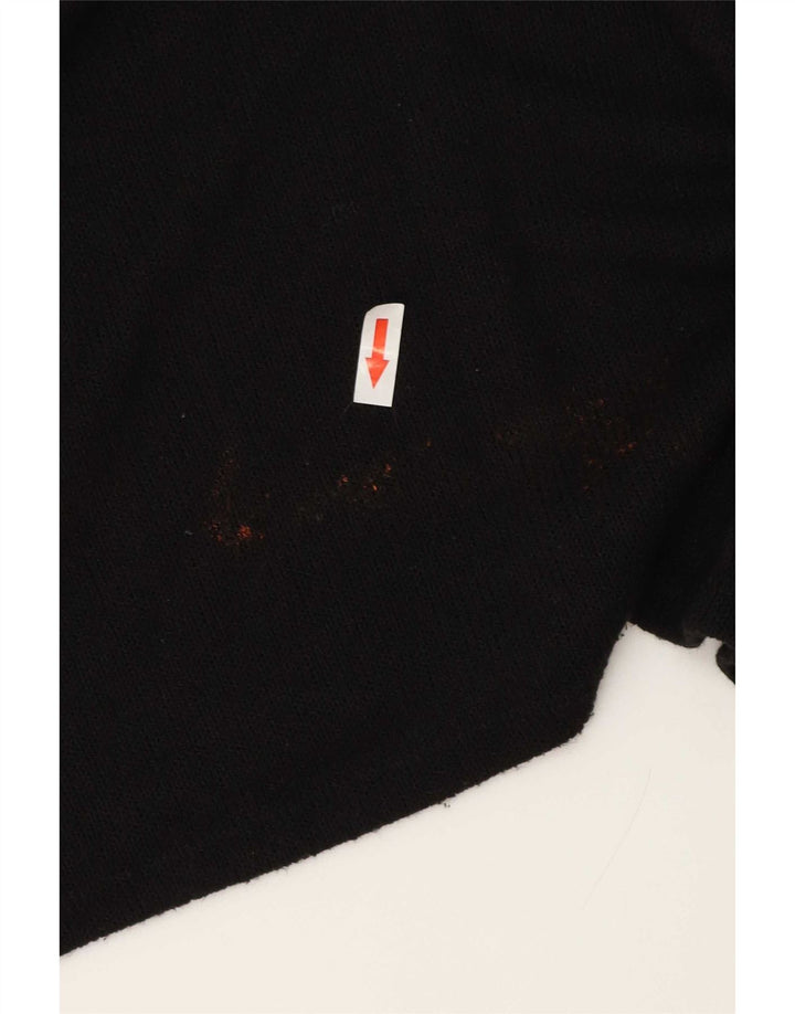 Zara Dame Poncho Bluse Top UK 14 Medium Sort Viscose
