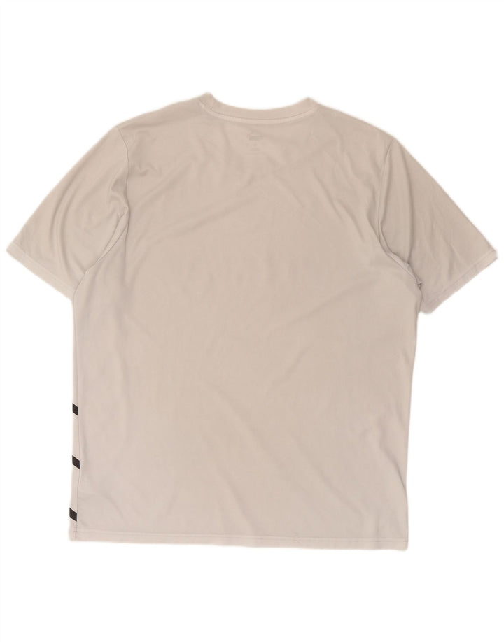 Puma Herre Grafisk T-Shirt Top XL Hvid Polyester