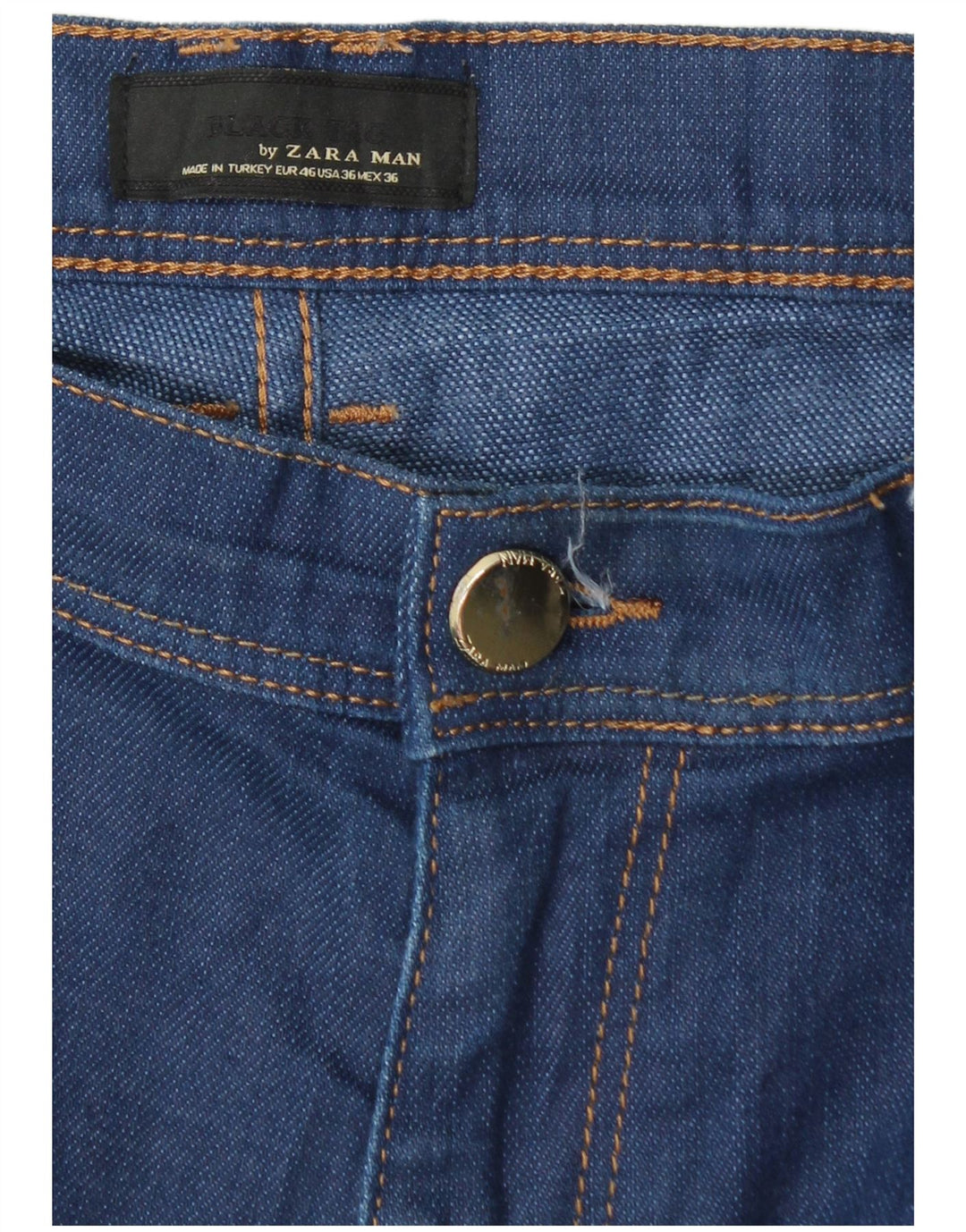 Zara Herre Slim Jeans EU 46 XL W36 L34 Blå