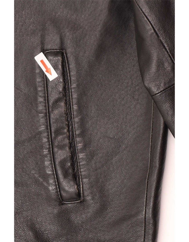 Vintage herre læderjakke IT 48 Medium Sort