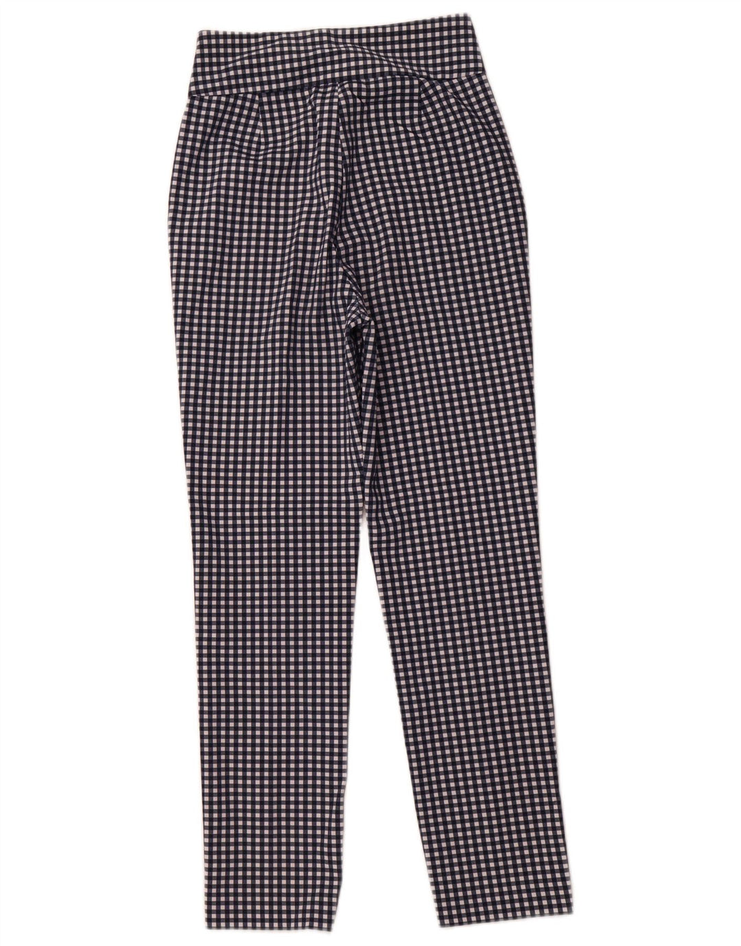 ZARA koniske Chinobukser til kvinder EU 34 2XS W24 L28 Marineblå Gingham