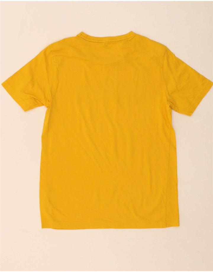 PUMA Mens Graphic T-Shirt Top Small Yellow Cotton