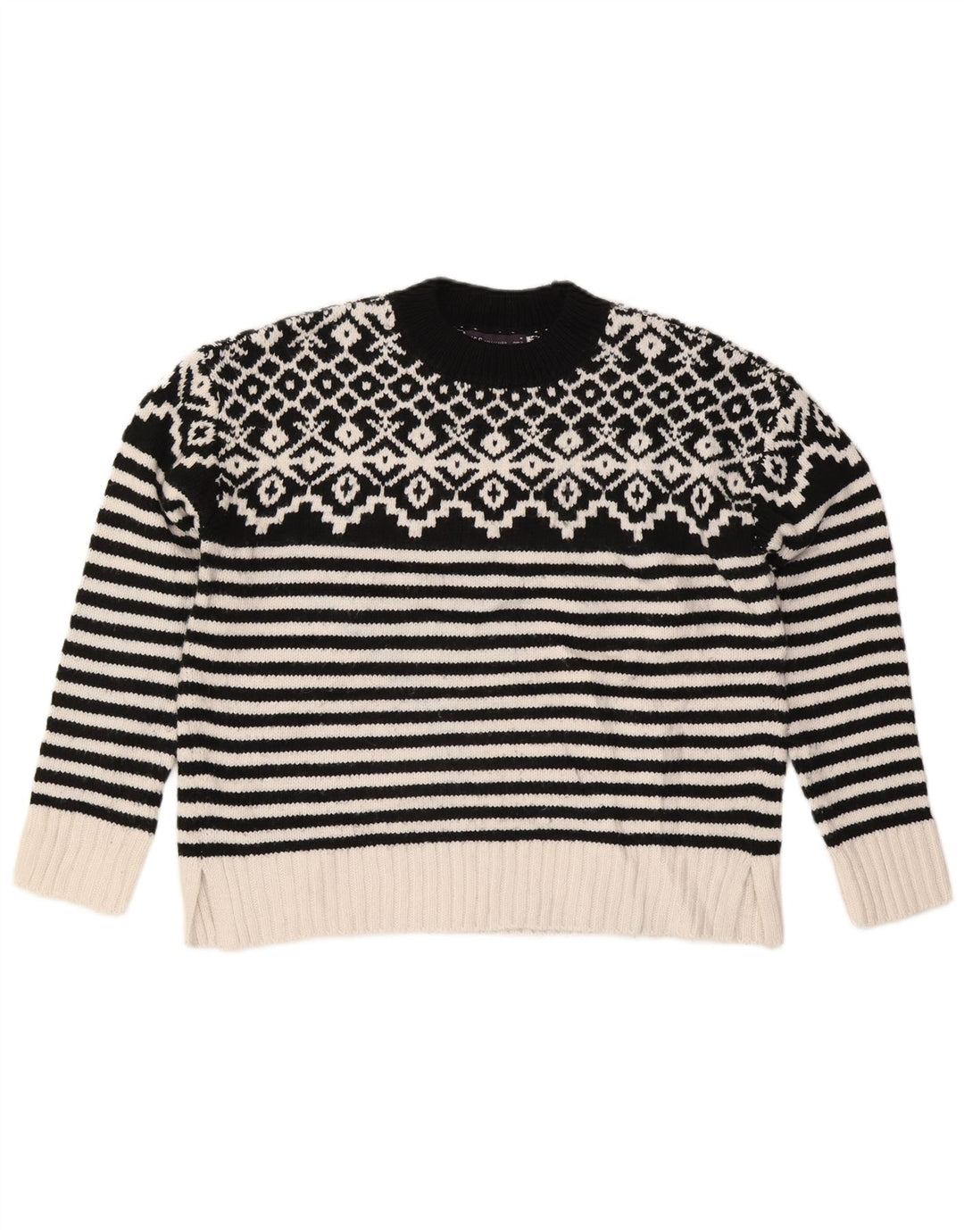 Marks & Spencer Dame sweater med rund hals DK 14 Medium Sort
