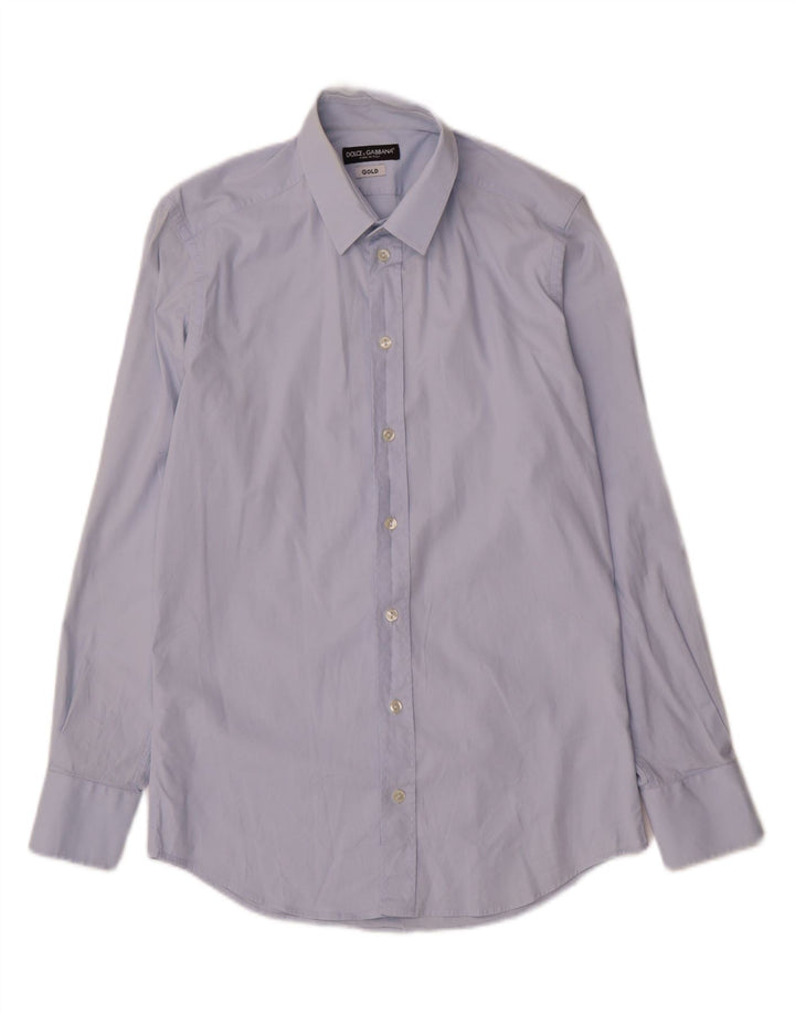 Dolce & Gabbana Herreskjorte Størrelse 15 1/2 39 Mellemblå